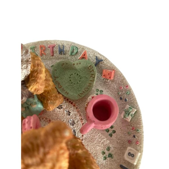 Boyds Bears  Friends Birthday Figurine Display With Tea Set - Picture 5 of 10